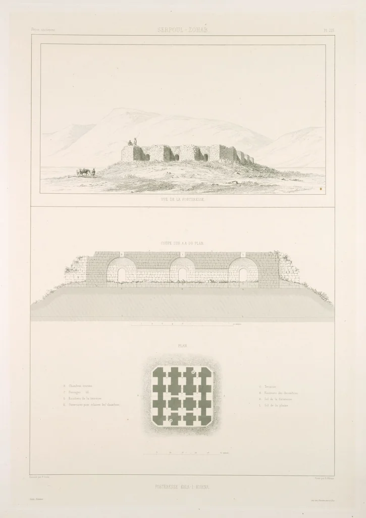 An illustration from Voyage en Perse de mm. Eugène Flandin, peintre, et Pascal Coste, architecte, entrepris par ordre de m. le ministre des affaires étrangères, d'après les instructions dressées par l'Institut. Publié sous les auspices de m. le ministre de l'intérieur, 1851, leaf 231