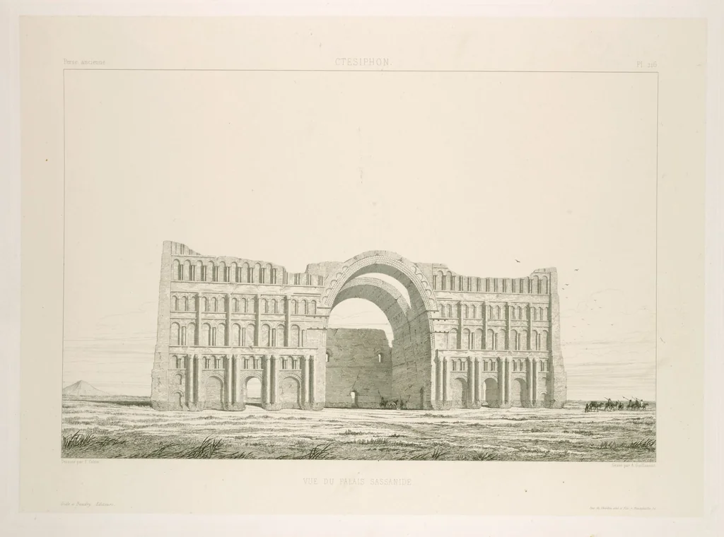 An illustration from Voyage en Perse de mm. Eugène Flandin, peintre, et Pascal Coste, architecte, entrepris par ordre de m. le ministre des affaires étrangères, d'après les instructions dressées par l'Institut. Publié sous les auspices de m. le ministre de l'intérieur, 1851, leaf 234