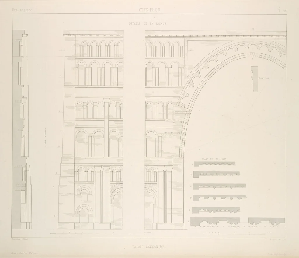 An illustration from Voyage en Perse de mm. Eugène Flandin, peintre, et Pascal Coste, architecte, entrepris par ordre de m. le ministre des affaires étrangères, d'après les instructions dressées par l'Institut. Publié sous les auspices de m. le ministre de l'intérieur, 1851, leaf 236