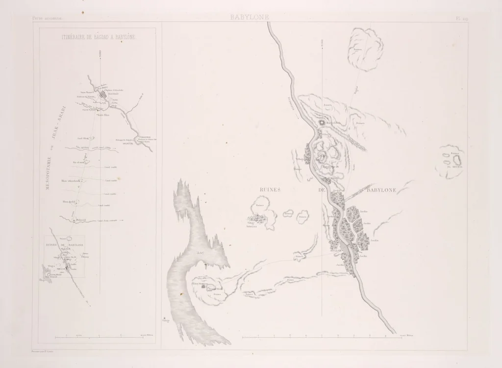 An illustration from Voyage en Perse de mm. Eugène Flandin, peintre, et Pascal Coste, architecte, entrepris par ordre de m. le ministre des affaires étrangères, d'après les instructions dressées par l'Institut. Publié sous les auspices de m. le ministre de l'intérieur, 1851, leaf 237