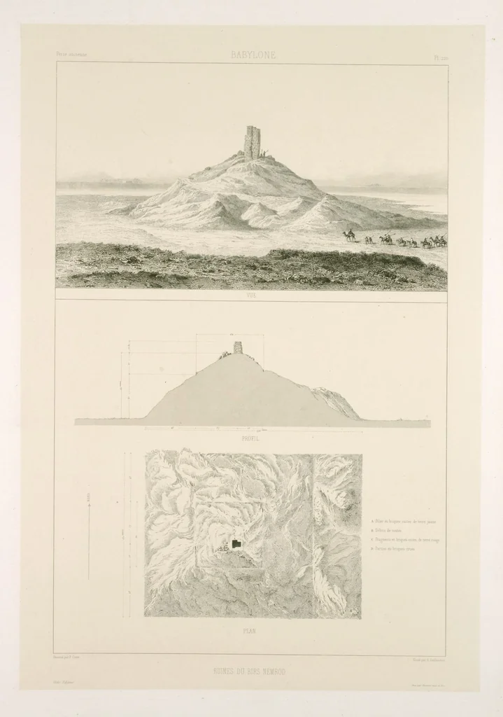 An illustration from Voyage en Perse de mm. Eugène Flandin, peintre, et Pascal Coste, architecte, entrepris par ordre de m. le ministre des affaires étrangères, d'après les instructions dressées par l'Institut. Publié sous les auspices de m. le ministre de l'intérieur, 1851, leaf 238