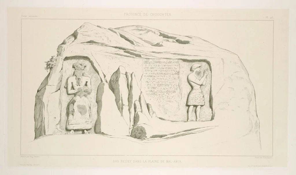 An illustration from Voyage en Perse de mm. Eugène Flandin, peintre, et Pascal Coste, architecte, entrepris par ordre de m. le ministre des affaires étrangères, d'après les instructions dressées par l'Institut. Publié sous les auspices de m. le ministre de l'intérieur, 1851, leaf 244