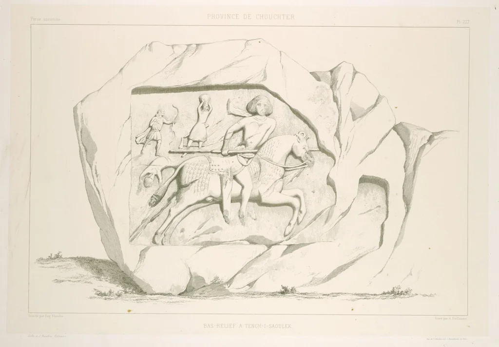An illustration from Voyage en Perse de mm. Eugène Flandin, peintre, et Pascal Coste, architecte, entrepris par ordre de m. le ministre des affaires étrangères, d'après les instructions dressées par l'Institut. Publié sous les auspices de m. le ministre de l'intérieur, 1851, leaf 245