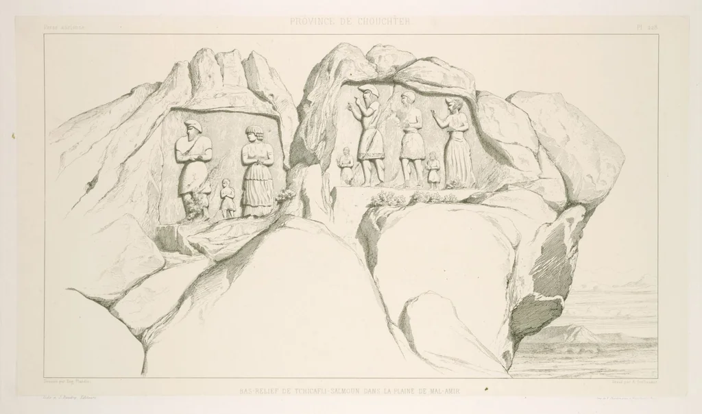 An illustration from Voyage en Perse de mm. Eugène Flandin, peintre, et Pascal Coste, architecte, entrepris par ordre de m. le ministre des affaires étrangères, d'après les instructions dressées par l'Institut. Publié sous les auspices de m. le ministre de l'intérieur, 1851, leaf 246