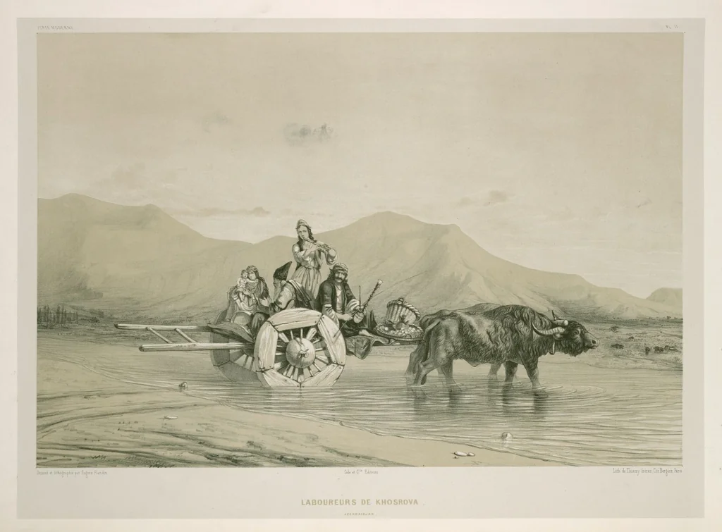 An illustration from Voyage en Perse de mm. Eugène Flandin, peintre, et Pascal Coste, architecte, entrepris par ordre de m. le ministre des affaires étrangères, d'après les instructions dressées par l'Institut. Publié sous les auspices de m. le ministre de l'intérieur, 1851, leaf 250