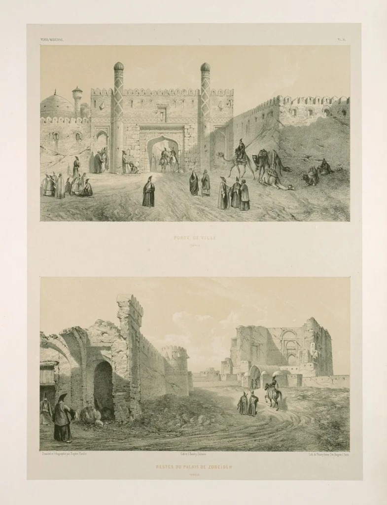 An illustration from Voyage en Perse de mm. Eugène Flandin, peintre, et Pascal Coste, architecte, entrepris par ordre de m. le ministre des affaires étrangères, d'après les instructions dressées par l'Institut. Publié sous les auspices de m. le ministre de l'intérieur, 1851, leaf 254