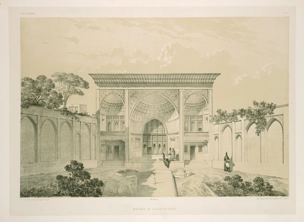 An illustration from Voyage en Perse de mm. Eugène Flandin, peintre, et Pascal Coste, architecte, entrepris par ordre de m. le ministre des affaires étrangères, d'après les instructions dressées par l'Institut. Publié sous les auspices de m. le ministre de l'intérieur, 1851, leaf 255