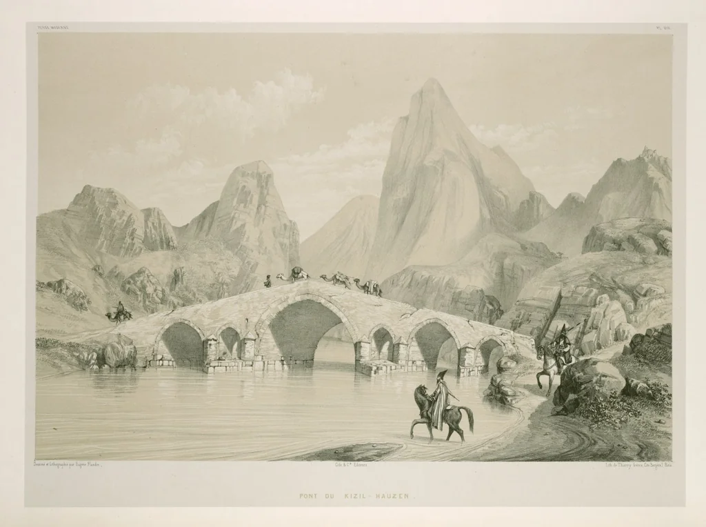 An illustration from Voyage en Perse de mm. Eugène Flandin, peintre, et Pascal Coste, architecte, entrepris par ordre de m. le ministre des affaires étrangères, d'après les instructions dressées par l'Institut. Publié sous les auspices de m. le ministre de l'intérieur, 1851, leaf 256