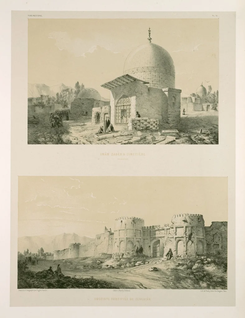 An illustration from Voyage en Perse de mm. Eugène Flandin, peintre, et Pascal Coste, architecte, entrepris par ordre de m. le ministre des affaires étrangères, d'après les instructions dressées par l'Institut. Publié sous les auspices de m. le ministre de l'intérieur, 1851, leaf 257