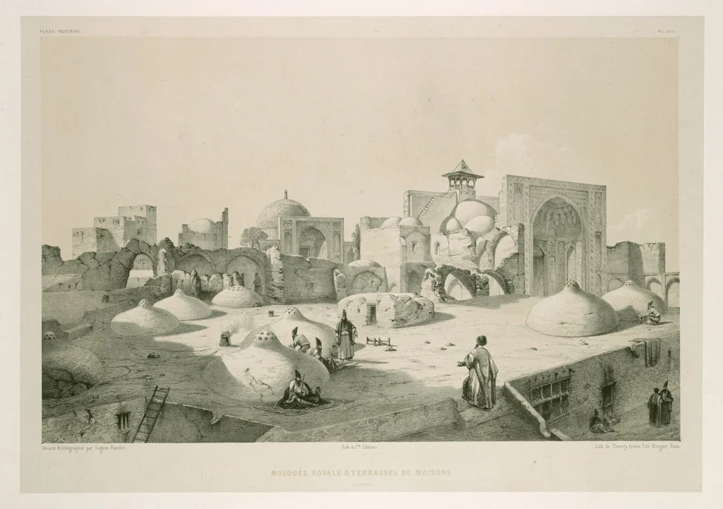 An illustration from Voyage en Perse de mm. Eugène Flandin, peintre, et Pascal Coste, architecte, entrepris par ordre de m. le ministre des affaires étrangères, d'après les instructions dressées par l'Institut. Publié sous les auspices de m. le ministre de l'intérieur, 1851, leaf 261