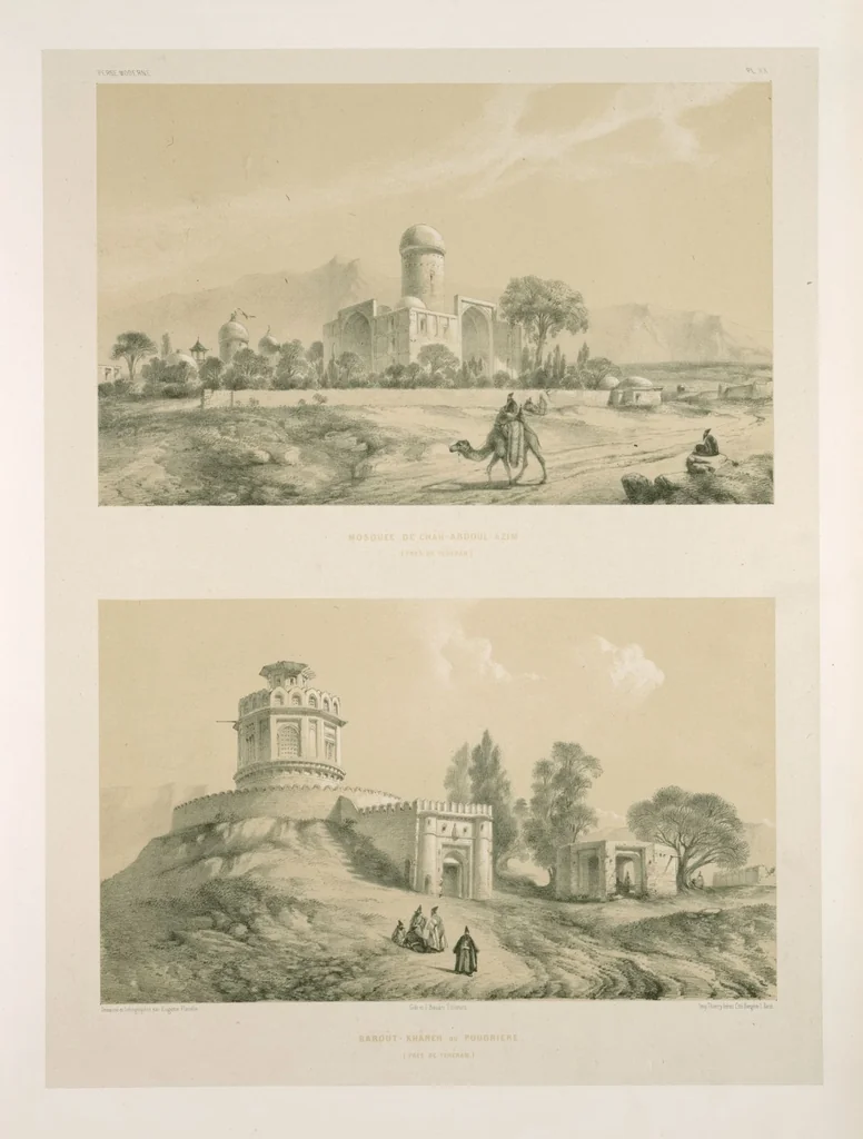 An illustration from Voyage en Perse de mm. Eugène Flandin, peintre, et Pascal Coste, architecte, entrepris par ordre de m. le ministre des affaires étrangères, d'après les instructions dressées par l'Institut. Publié sous les auspices de m. le ministre de l'intérieur, 1851, leaf 268