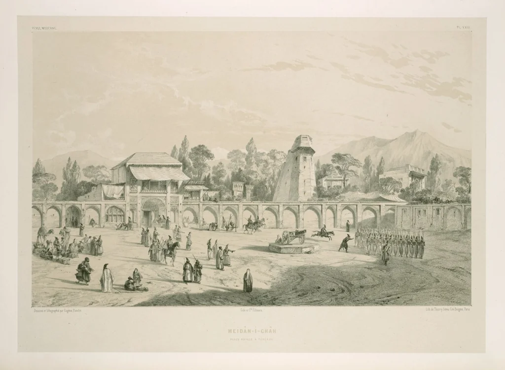 An illustration from Voyage en Perse de mm. Eugène Flandin, peintre, et Pascal Coste, architecte, entrepris par ordre de m. le ministre des affaires étrangères, d'après les instructions dressées par l'Institut. Publié sous les auspices de m. le ministre de l'intérieur, 1851, leaf 271