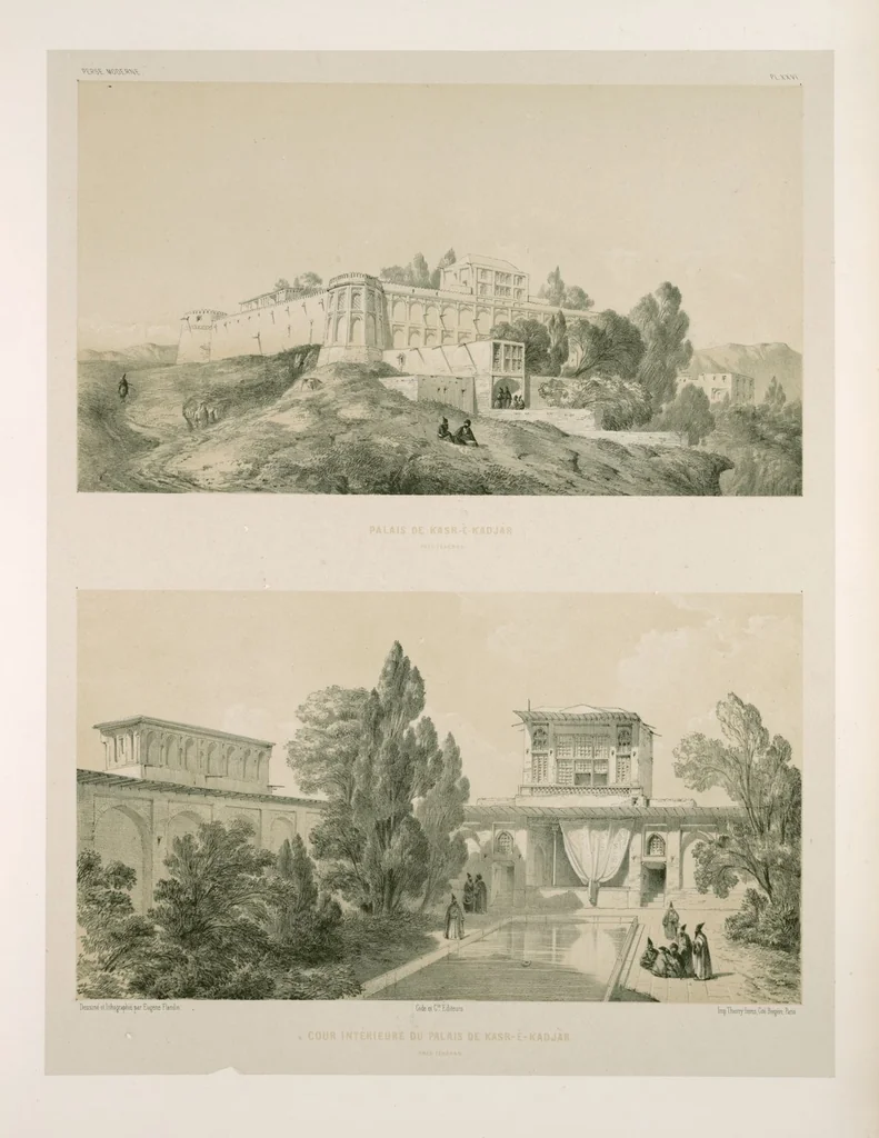 An illustration from Voyage en Perse de mm. Eugène Flandin, peintre, et Pascal Coste, architecte, entrepris par ordre de m. le ministre des affaires étrangères, d'après les instructions dressées par l'Institut. Publié sous les auspices de m. le ministre de l'intérieur, 1851, leaf 274