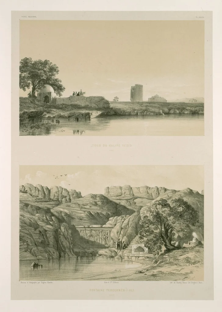 An illustration from Voyage en Perse de mm. Eugène Flandin, peintre, et Pascal Coste, architecte, entrepris par ordre de m. le ministre des affaires étrangères, d'après les instructions dressées par l'Institut. Publié sous les auspices de m. le ministre de l'intérieur, 1851, leaf 276