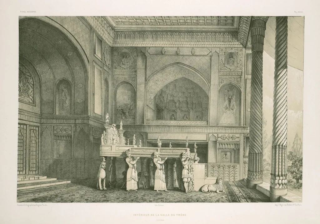 An illustration from Voyage en Perse de mm. Eugène Flandin, peintre, et Pascal Coste, architecte, entrepris par ordre de m. le ministre des affaires étrangères, d'après les instructions dressées par l'Institut. Publié sous les auspices de m. le ministre de l'intérieur, 1851, leaf 280