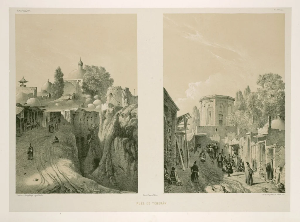 An illustration from Voyage en Perse de mm. Eugène Flandin, peintre, et Pascal Coste, architecte, entrepris par ordre de m. le ministre des affaires étrangères, d'après les instructions dressées par l'Institut. Publié sous les auspices de m. le ministre de l'intérieur, 1851, leaf 281