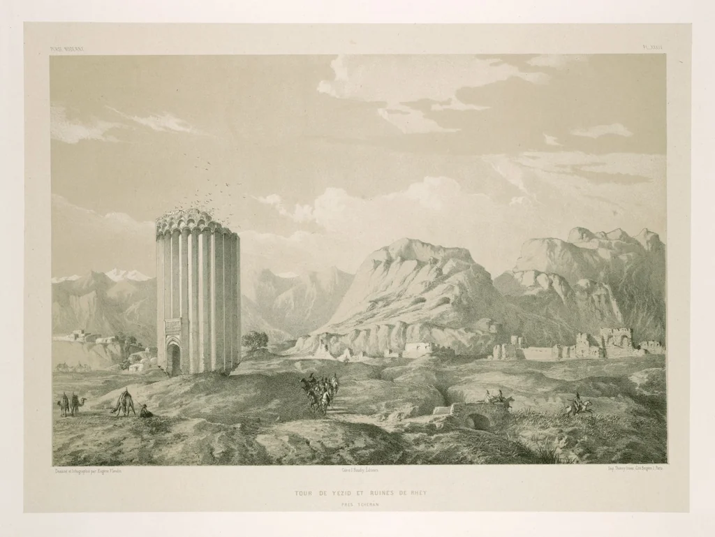 An illustration from Voyage en Perse de mm. Eugène Flandin, peintre, et Pascal Coste, architecte, entrepris par ordre de m. le ministre des affaires étrangères, d'après les instructions dressées par l'Institut. Publié sous les auspices de m. le ministre de l'intérieur, 1851, leaf 282