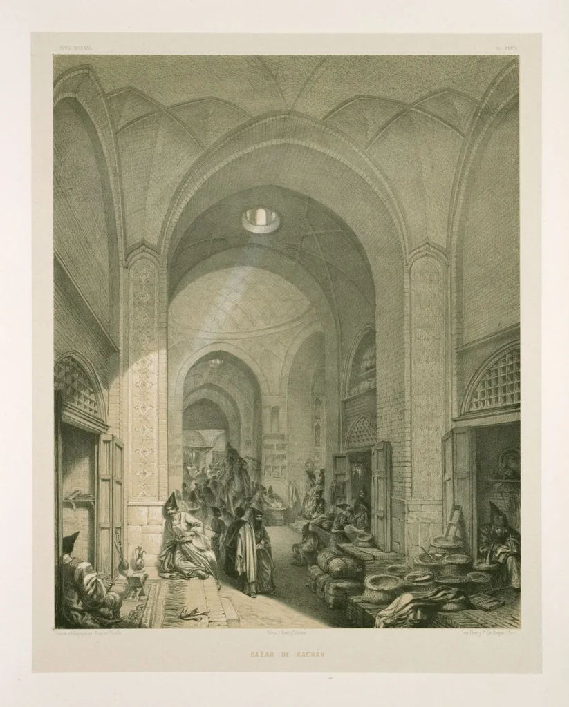 An illustration from Voyage en Perse de mm. Eugène Flandin, peintre, et Pascal Coste, architecte, entrepris par ordre de m. le ministre des affaires étrangères, d'après les instructions dressées par l'Institut. Publié sous les auspices de m. le ministre de l'intérieur, 1851, leaf 286