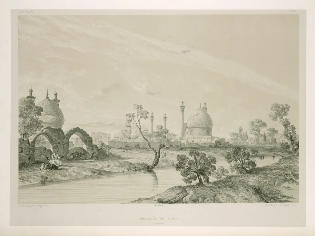 An illustration from Voyage en Perse de mm. Eugène Flandin, peintre, et Pascal Coste, architecte, entrepris par ordre de m. le ministre des affaires étrangères, d'après les instructions dressées par l'Institut. Publié sous les auspices de m. le ministre de l'intérieur, 1851, leaf 289