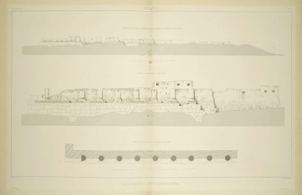 An illustration from Voyage en Perse de mm. Eugène Flandin, peintre, et Pascal Coste, architecte, entrepris par ordre de m. le ministre des affaires étrangères, d'après les instructions dressées par l'Institut. Publié sous les auspices de m. le ministre de l'intérieur, 1851, leaf 29