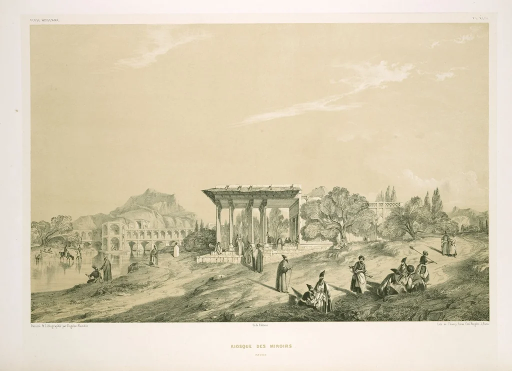 An illustration from Voyage en Perse de mm. Eugène Flandin, peintre, et Pascal Coste, architecte, entrepris par ordre de m. le ministre des affaires étrangères, d'après les instructions dressées par l'Institut. Publié sous les auspices de m. le ministre de l'intérieur, 1851, leaf 290