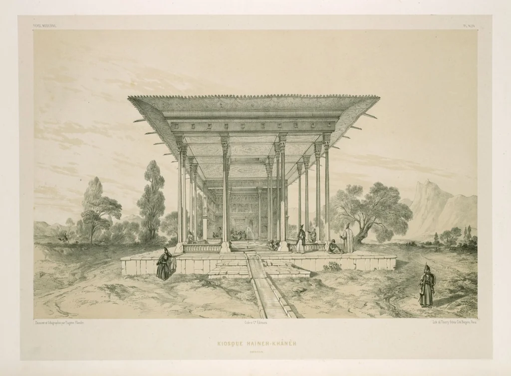 An illustration from Voyage en Perse de mm. Eugène Flandin, peintre, et Pascal Coste, architecte, entrepris par ordre de m. le ministre des affaires étrangères, d'après les instructions dressées par l'Institut. Publié sous les auspices de m. le ministre de l'intérieur, 1851, leaf 291