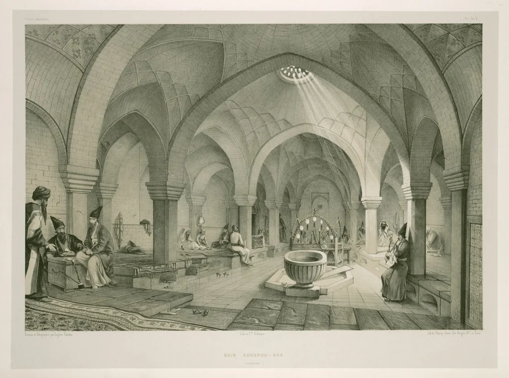 An illustration from Voyage en Perse de mm. Eugène Flandin, peintre, et Pascal Coste, architecte, entrepris par ordre de m. le ministre des affaires étrangères, d'après les instructions dressées par l'Institut. Publié sous les auspices de m. le ministre de l'intérieur, 1851, leaf 292