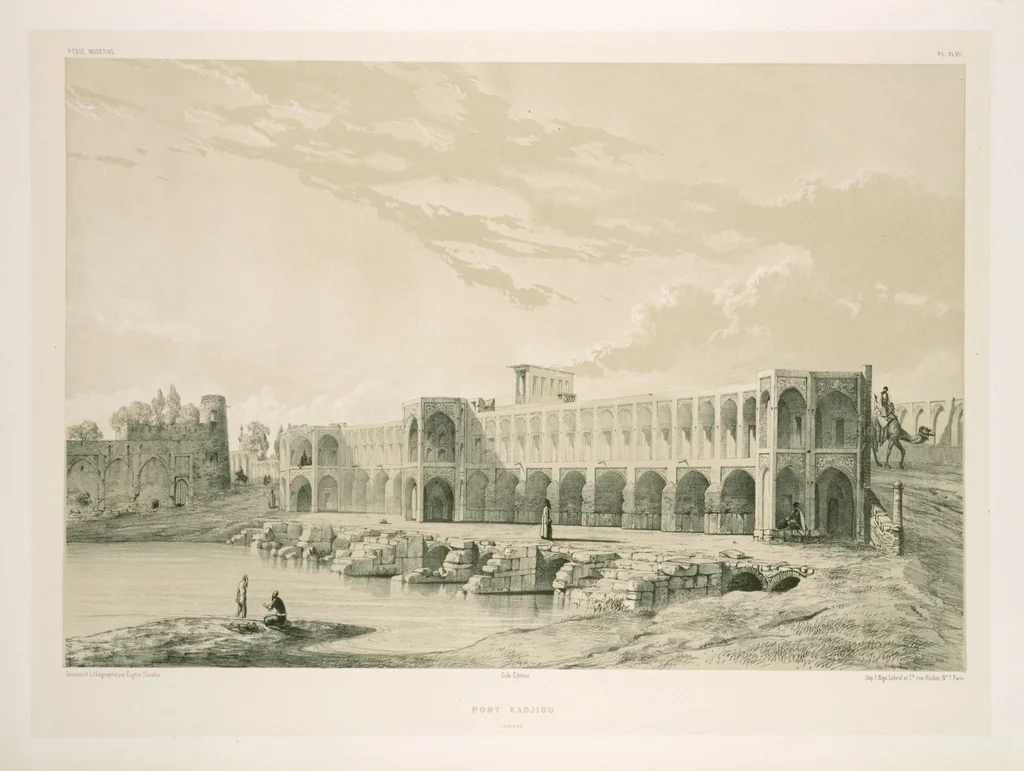An illustration from Voyage en Perse de mm. Eugène Flandin, peintre, et Pascal Coste, architecte, entrepris par ordre de m. le ministre des affaires étrangères, d'après les instructions dressées par l'Institut. Publié sous les auspices de m. le ministre de l'intérieur, 1851, leaf 294