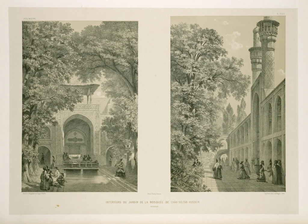 An illustration from Voyage en Perse de mm. Eugène Flandin, peintre, et Pascal Coste, architecte, entrepris par ordre de m. le ministre des affaires étrangères, d'après les instructions dressées par l'Institut. Publié sous les auspices de m. le ministre de l'intérieur, 1851, leaf 295