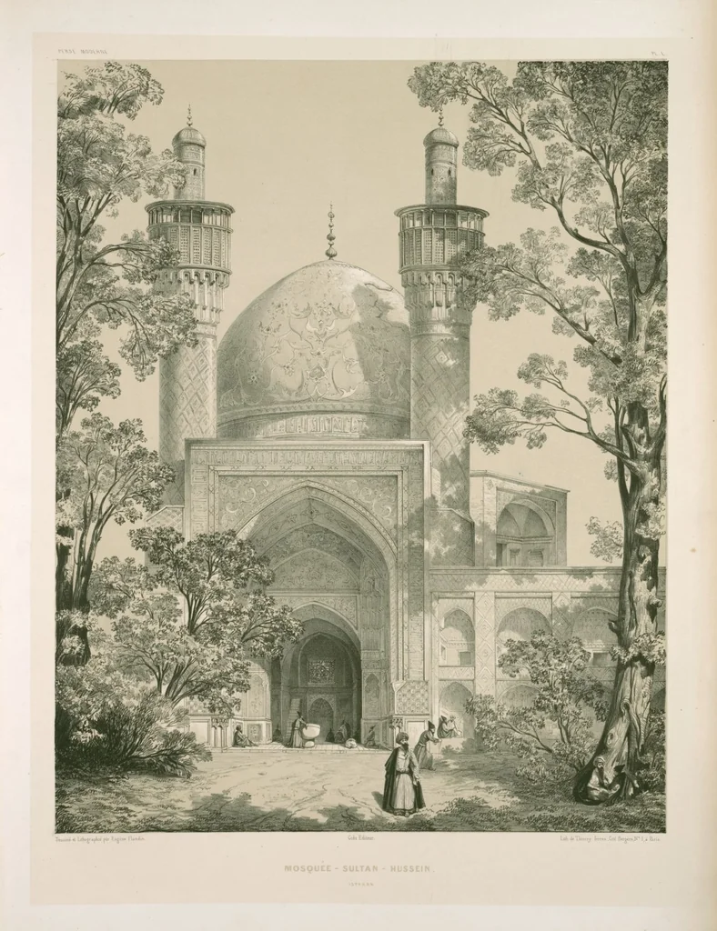 An illustration from Voyage en Perse de mm. Eugène Flandin, peintre, et Pascal Coste, architecte, entrepris par ordre de m. le ministre des affaires étrangères, d'après les instructions dressées par l'Institut. Publié sous les auspices de m. le ministre de l'intérieur, 1851, leaf 297