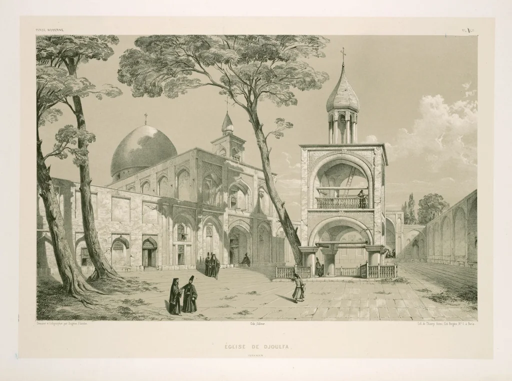 An illustration from Voyage en Perse de mm. Eugène Flandin, peintre, et Pascal Coste, architecte, entrepris par ordre de m. le ministre des affaires étrangères, d'après les instructions dressées par l'Institut. Publié sous les auspices de m. le ministre de l'intérieur, 1851, leaf 299