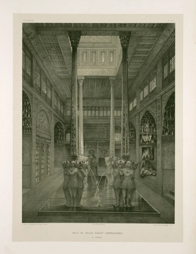 An illustration from Voyage en Perse de mm. Eugène Flandin, peintre, et Pascal Coste, architecte, entrepris par ordre de m. le ministre des affaires étrangères, d'après les instructions dressées par l'Institut. Publié sous les auspices de m. le ministre de l'intérieur, 1851, leaf 305