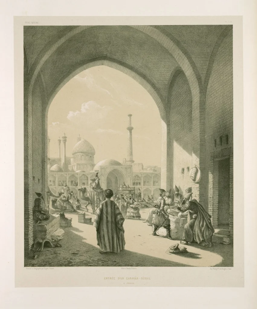 An illustration from Voyage en Perse de mm. Eugène Flandin, peintre, et Pascal Coste, architecte, entrepris par ordre de m. le ministre des affaires étrangères, d'après les instructions dressées par l'Institut. Publié sous les auspices de m. le ministre de l'intérieur, 1851, leaf 306