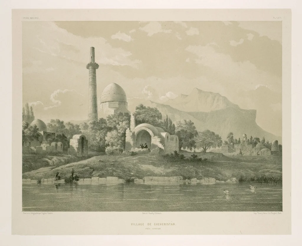 An illustration from Voyage en Perse de mm. Eugène Flandin, peintre, et Pascal Coste, architecte, entrepris par ordre de m. le ministre des affaires étrangères, d'après les instructions dressées par l'Institut. Publié sous les auspices de m. le ministre de l'intérieur, 1851, leaf 311