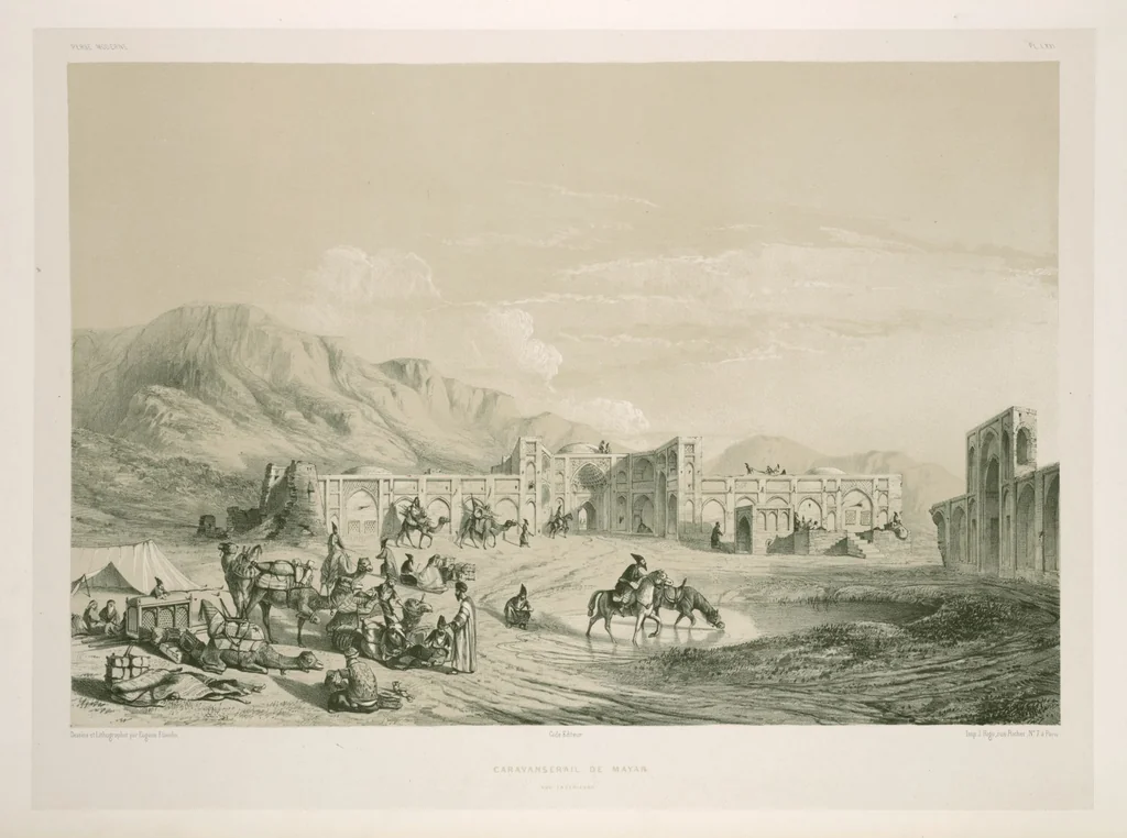 An illustration from Voyage en Perse de mm. Eugène Flandin, peintre, et Pascal Coste, architecte, entrepris par ordre de m. le ministre des affaires étrangères, d'après les instructions dressées par l'Institut. Publié sous les auspices de m. le ministre de l'intérieur, 1851, leaf 313