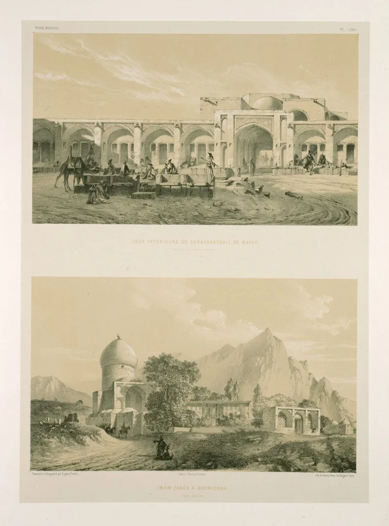 An illustration from Voyage en Perse de mm. Eugène Flandin, peintre, et Pascal Coste, architecte, entrepris par ordre de m. le ministre des affaires étrangères, d'après les instructions dressées par l'Institut. Publié sous les auspices de m. le ministre de l'intérieur, 1851, leaf 314