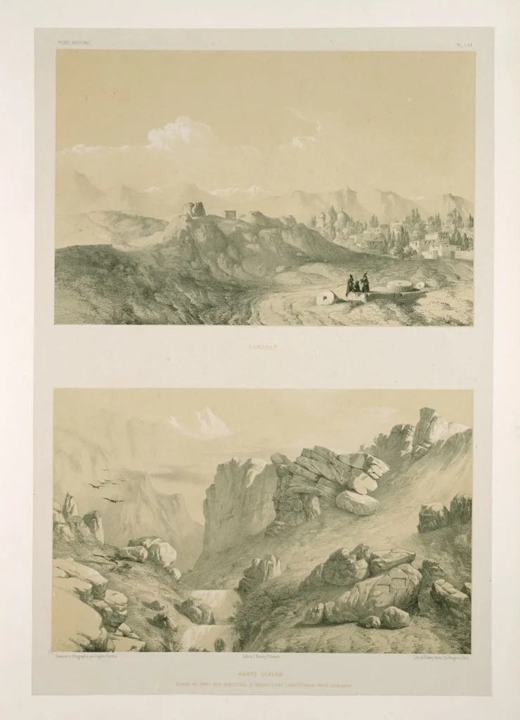 An illustration from Voyage en Perse de mm. Eugène Flandin, peintre, et Pascal Coste, architecte, entrepris par ordre de m. le ministre des affaires étrangères, d'après les instructions dressées par l'Institut. Publié sous les auspices de m. le ministre de l'intérieur, 1851, leaf 317