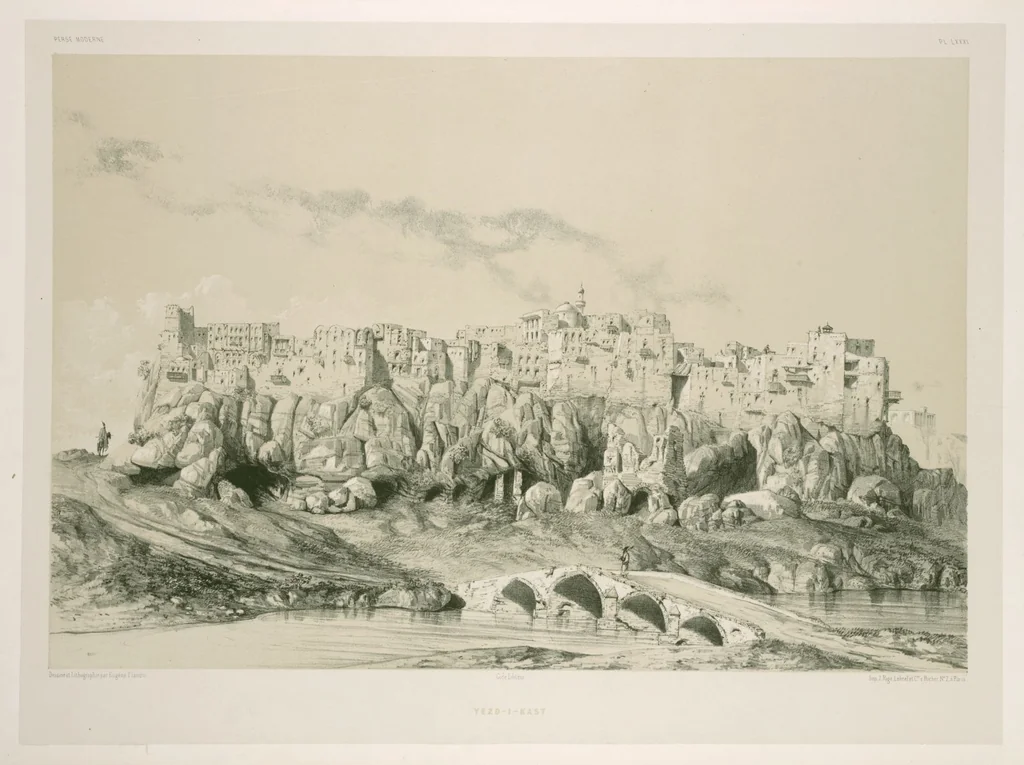 An illustration from Voyage en Perse de mm. Eugène Flandin, peintre, et Pascal Coste, architecte, entrepris par ordre de m. le ministre des affaires étrangères, d'après les instructions dressées par l'Institut. Publié sous les auspices de m. le ministre de l'intérieur, 1851, leaf 327