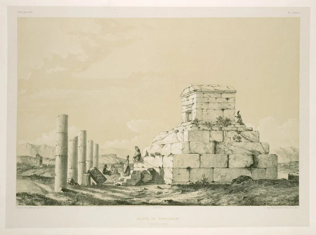 An illustration from Voyage en Perse de mm. Eugène Flandin, peintre, et Pascal Coste, architecte, entrepris par ordre de m. le ministre des affaires étrangères, d'après les instructions dressées par l'Institut. Publié sous les auspices de m. le ministre de l'intérieur, 1851, leaf 329