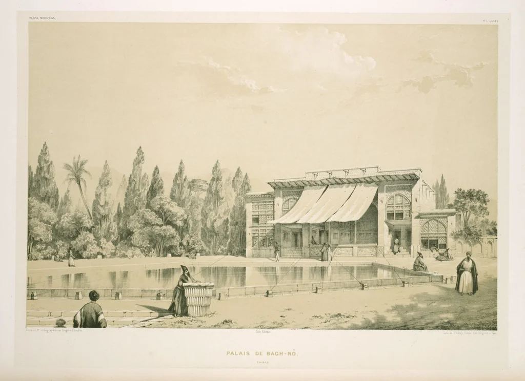 An illustration from Voyage en Perse de mm. Eugène Flandin, peintre, et Pascal Coste, architecte, entrepris par ordre de m. le ministre des affaires étrangères, d'après les instructions dressées par l'Institut. Publié sous les auspices de m. le ministre de l'intérieur, 1851, leaf 331