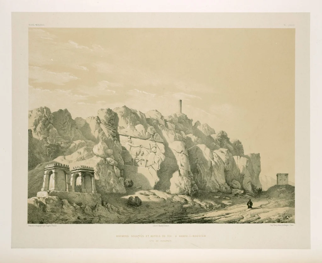 An illustration from Voyage en Perse de mm. Eugène Flandin, peintre, et Pascal Coste, architecte, entrepris par ordre de m. le ministre des affaires étrangères, d'après les instructions dressées par l'Institut. Publié sous les auspices de m. le ministre de l'intérieur, 1851, leaf 335