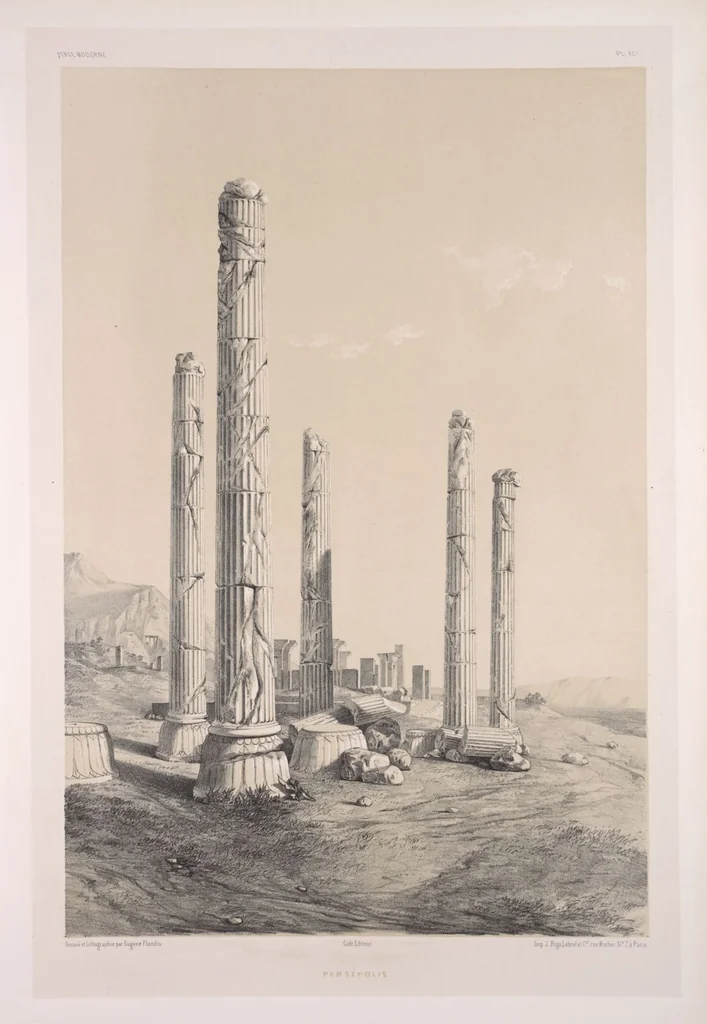 An illustration from Voyage en Perse de mm. Eugène Flandin, peintre, et Pascal Coste, architecte, entrepris par ordre de m. le ministre des affaires étrangères, d'après les instructions dressées par l'Institut. Publié sous les auspices de m. le ministre de l'intérieur, 1851, leaf 337