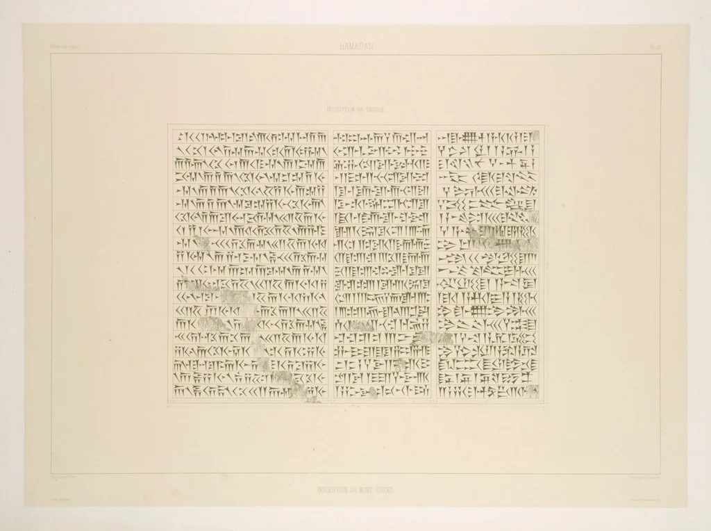 An illustration from Voyage en Perse de mm. Eugène Flandin, peintre, et Pascal Coste, architecte, entrepris par ordre de m. le ministre des affaires étrangères, d'après les instructions dressées par l'Institut. Publié sous les auspices de m. le ministre de l'intérieur, 1851, leaf 34