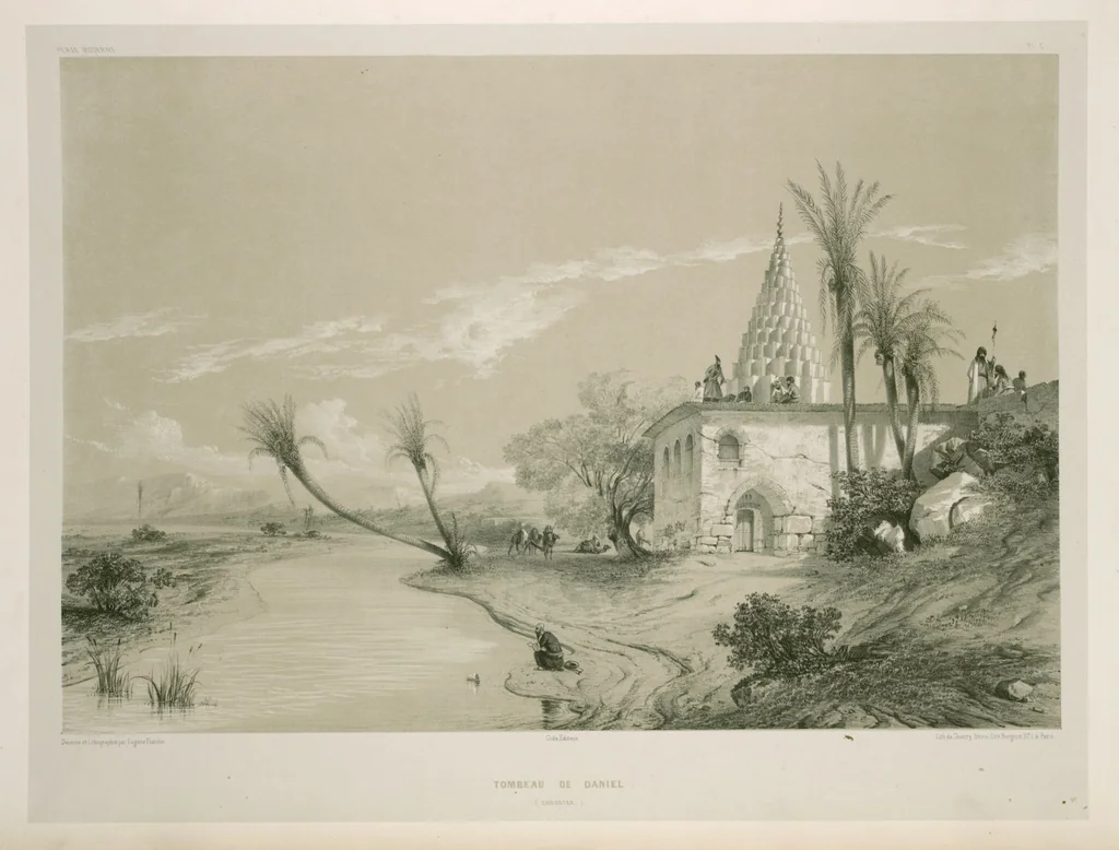 An illustration from Voyage en Perse de mm. Eugène Flandin, peintre, et Pascal Coste, architecte, entrepris par ordre de m. le ministre des affaires étrangères, d'après les instructions dressées par l'Institut. Publié sous les auspices de m. le ministre de l'intérieur, 1851, leaf 346