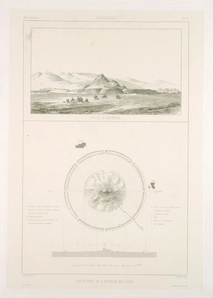 An illustration from Voyage en Perse de mm. Eugène Flandin, peintre, et Pascal Coste, architecte, entrepris par ordre de m. le ministre des affaires étrangères, d'après les instructions dressées par l'Institut. Publié sous les auspices de m. le ministre de l'intérieur, 1851, leaf 41
