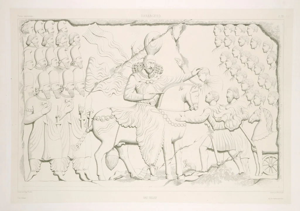 An illustration from Voyage en Perse de mm. Eugène Flandin, peintre, et Pascal Coste, architecte, entrepris par ordre de m. le ministre des affaires étrangères, d'après les instructions dressées par l'Institut. Publié sous les auspices de m. le ministre de l'intérieur, 1851, leaf 44