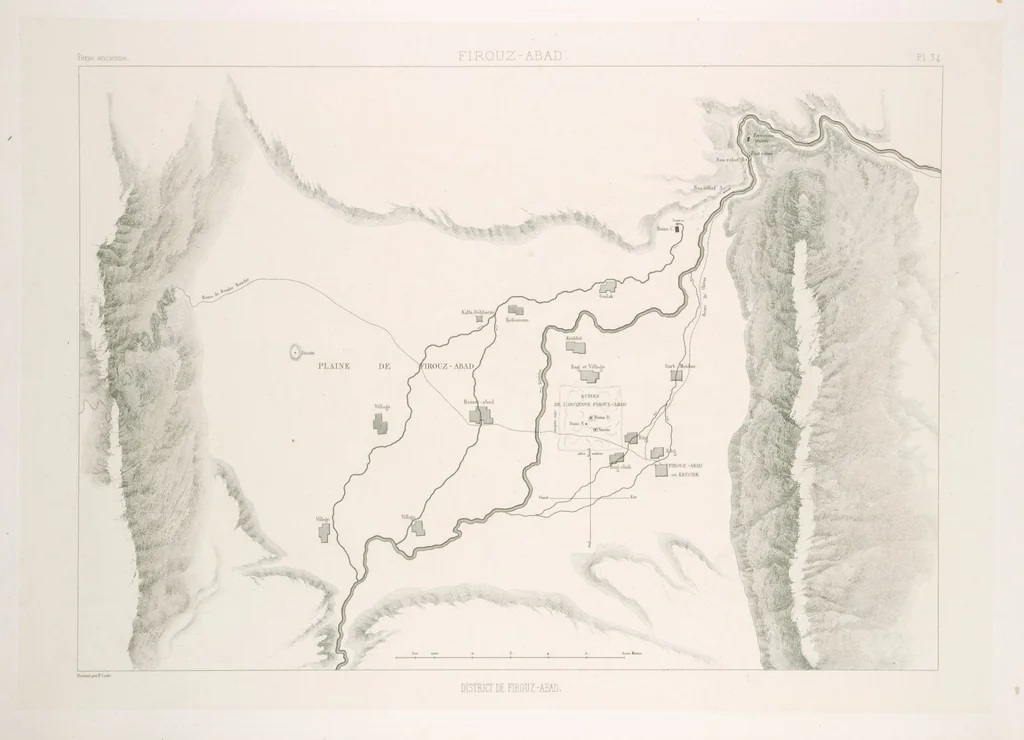 An illustration from Voyage en Perse de mm. Eugène Flandin, peintre, et Pascal Coste, architecte, entrepris par ordre de m. le ministre des affaires étrangères, d'après les instructions dressées par l'Institut. Publié sous les auspices de m. le ministre de l'intérieur, 1851, leaf 45