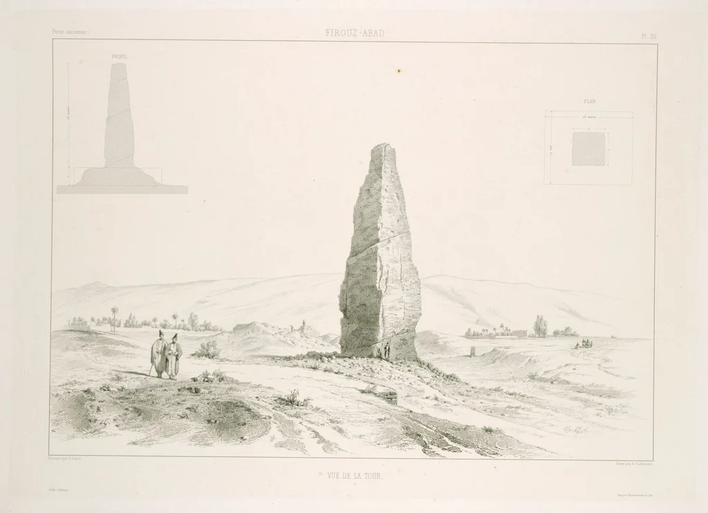 An illustration from Voyage en Perse de mm. Eugène Flandin, peintre, et Pascal Coste, architecte, entrepris par ordre de m. le ministre des affaires étrangères, d'après les instructions dressées par l'Institut. Publié sous les auspices de m. le ministre de l'intérieur, 1851, leaf 46