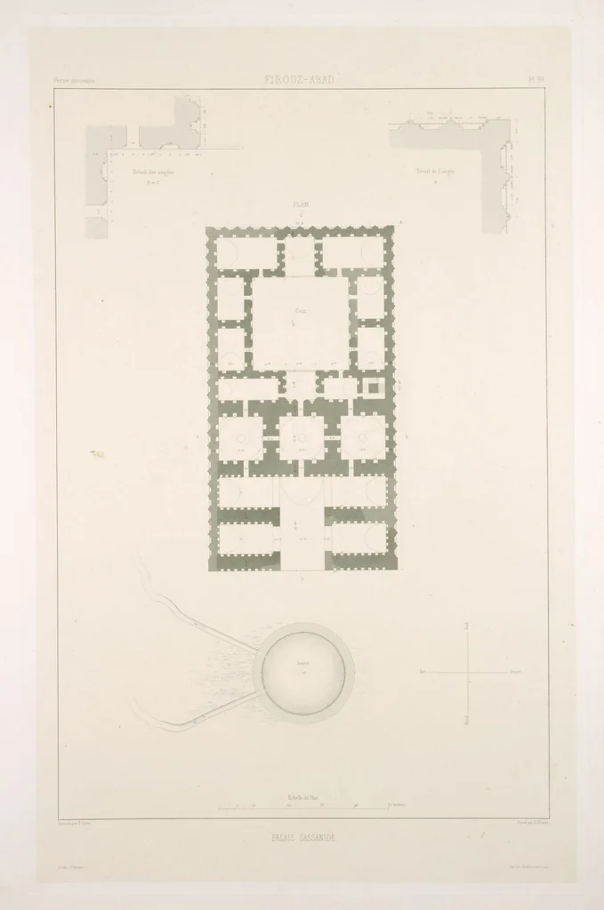 An illustration from Voyage en Perse de mm. Eugène Flandin, peintre, et Pascal Coste, architecte, entrepris par ordre de m. le ministre des affaires étrangères, d'après les instructions dressées par l'Institut. Publié sous les auspices de m. le ministre de l'intérieur, 1851, leaf 50