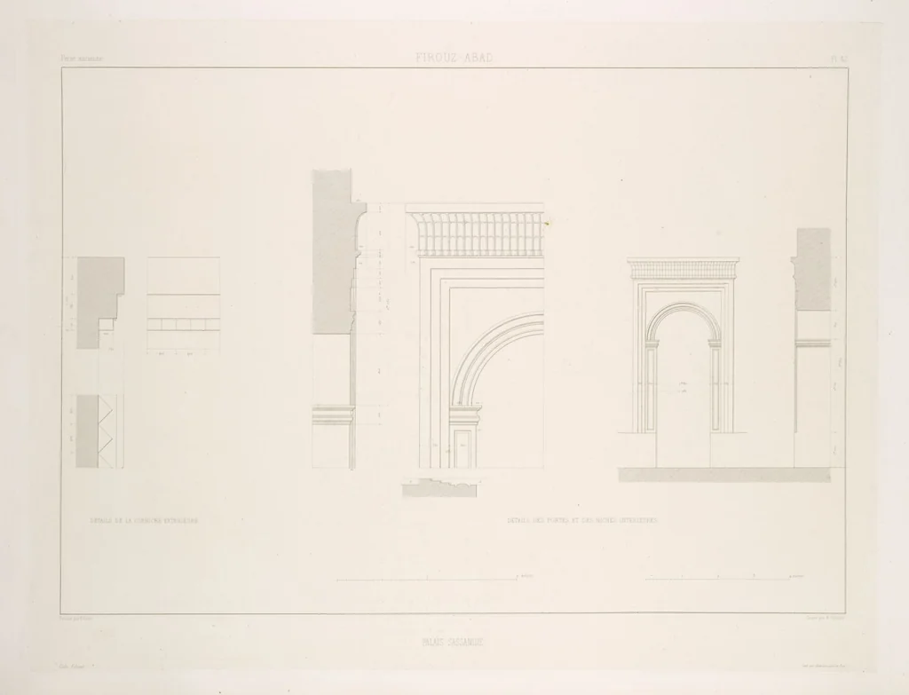 An illustration from Voyage en Perse de mm. Eugène Flandin, peintre, et Pascal Coste, architecte, entrepris par ordre de m. le ministre des affaires étrangères, d'après les instructions dressées par l'Institut. Publié sous les auspices de m. le ministre de l'intérieur, 1851, leaf 54